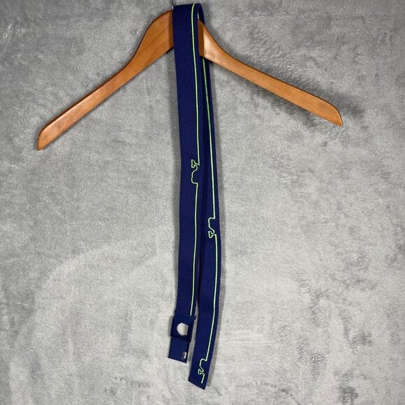 Vineyard Vines XL Navy Belt With Neon Green Whale Design & Adjustable Buckle 38 - Picture 11 of 11